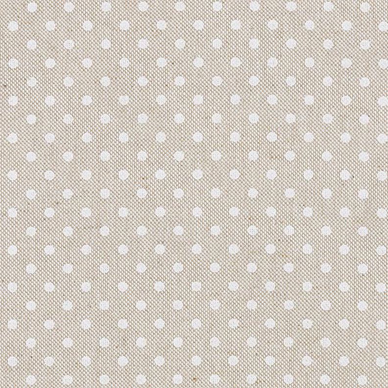 Tissu de décoration Semi-panama Points classiques – nature/blanc,  image number 1