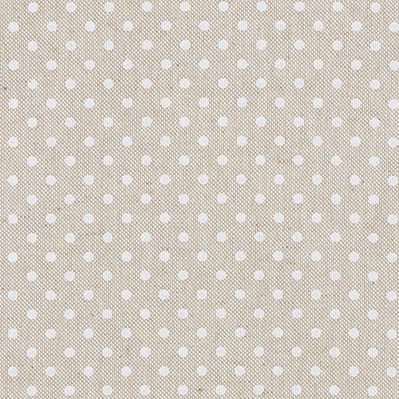 Tissu de décoration Semi-panama Points classiques – nature/blanc, image number 1