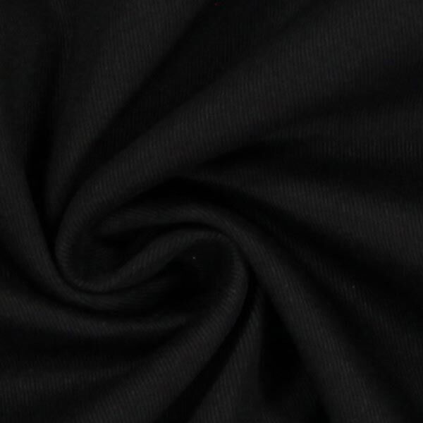 Tissu croisé en coton stretch – noir,  image number 2