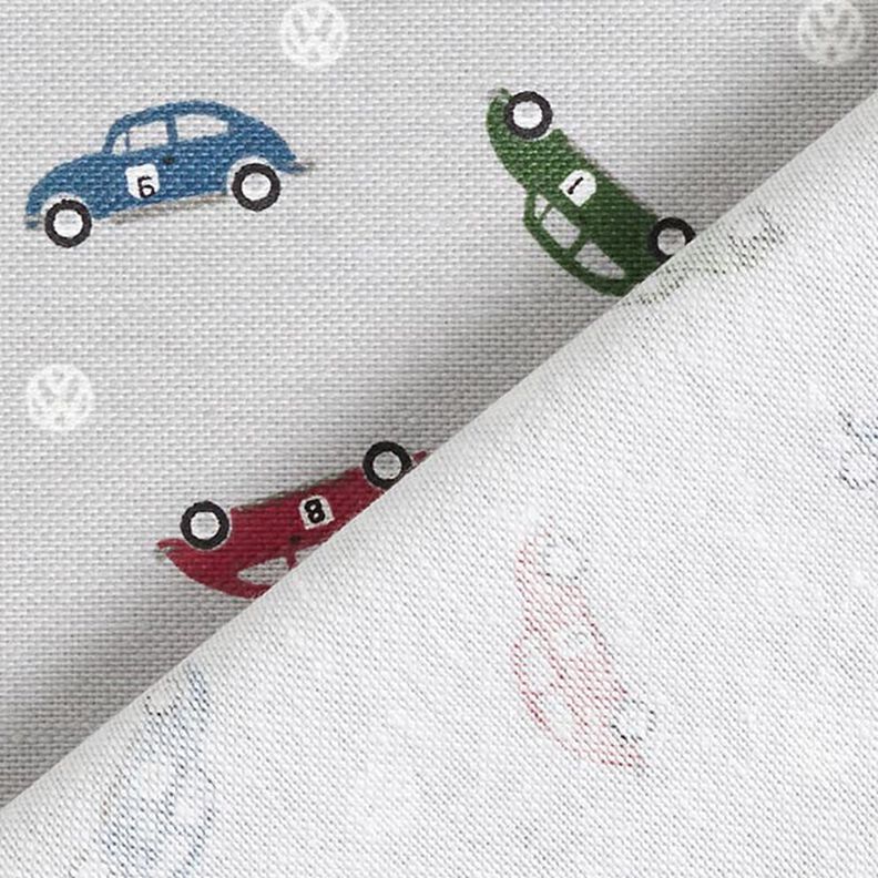 Tissu de décoration Semi-panama Mini Coccinelle VW – argent,  image number 4