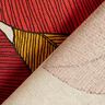 Tissu de décoration Semi-panama grandes feuilles – terre cuite/nature,  thumbnail number 4