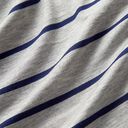 Jersey viscose Rayures horizontales – gris clair/bleu nuit, 