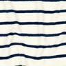 Jersey éponge rayures – ivoire/bleu nuit,  thumbnail number 2