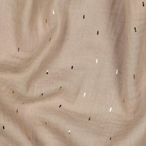 Tissu double gaze de coton Rechteck Imprimé feuille | Poppy Fabrics – anémone/or métallisé, 