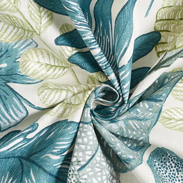 Tissu de décoration Semi-panama jungle – pétrole légère, image number 3