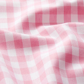 Tissu en coton Vichy à carreaux 1 cm – rose/blanc, 
