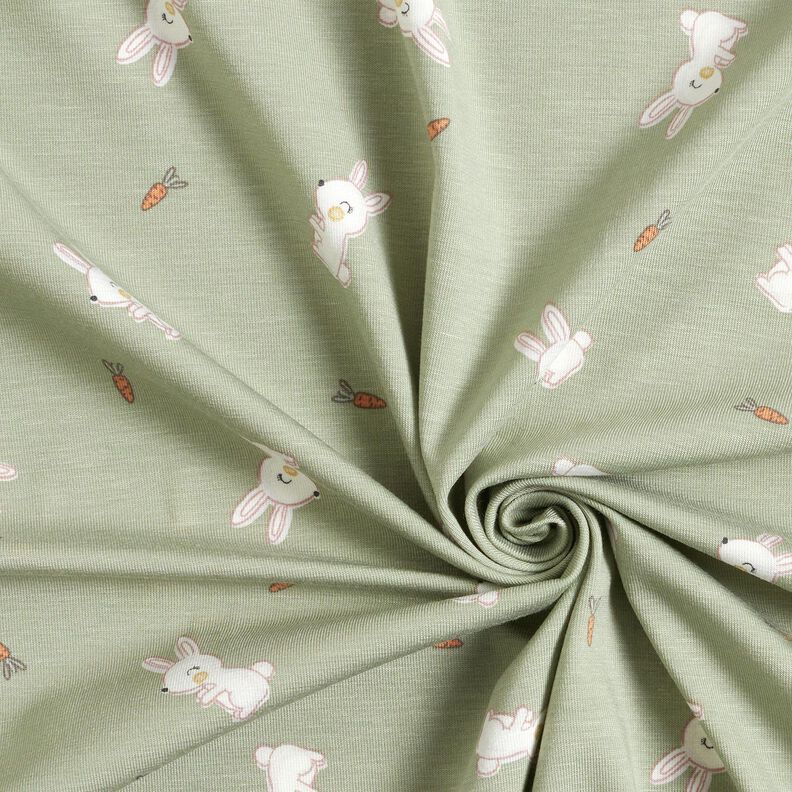 Bambou Jersey coton Lapin et carotte – greige,  image number 3
