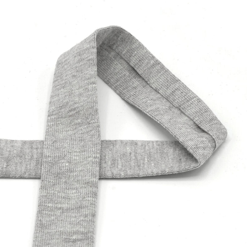 Biais Jersey coton Chiné [20 mm] – gris clair,  image number 1