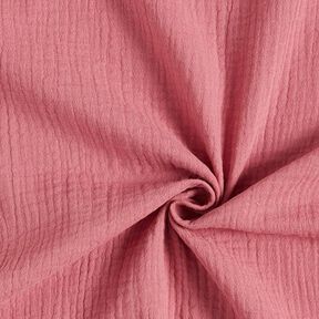 GOTS Tissu double gaze de coton | Tula – vieux rose, 