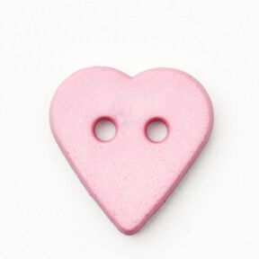 Bouton coeur [Ø 15 mm] – rose, 