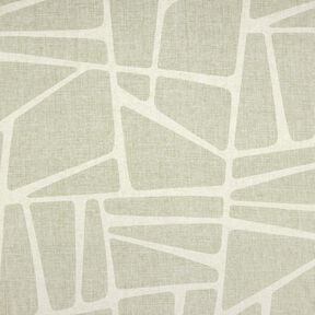 Tissu pour voilages Mélange lin Formes  – roseau/nature, 