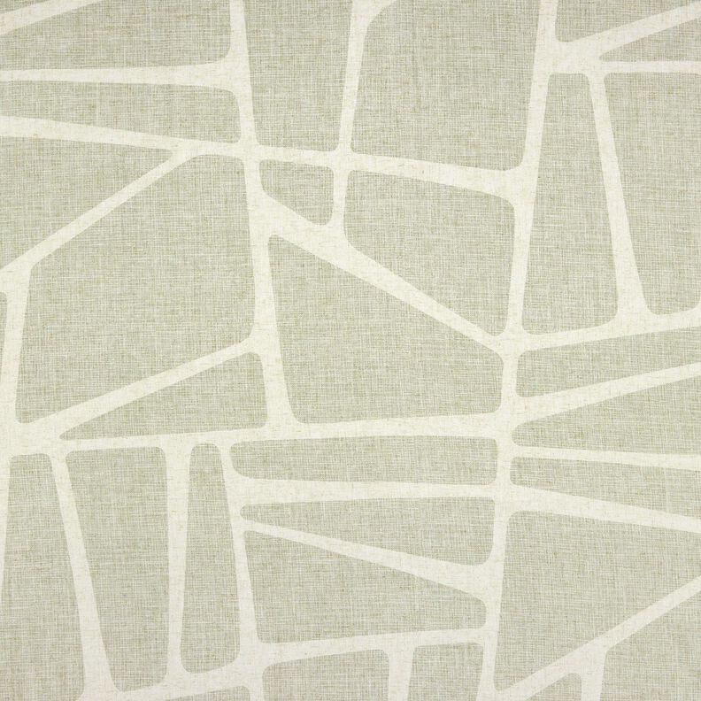 Tissu pour voilages Mélange lin Formes – roseau/nature, image number 1