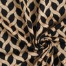 Jersey viscose Motif torsadé pailleté – noir/abricot,  thumbnail number 3