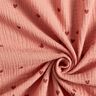 Tissu double gaze de coton Cœurs parsemés – vieux rose foncé/bordeaux,  thumbnail number 3