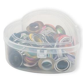 Œillets avec disques, boîte en forme de cœur [14 mm] | Prym – rouge, 