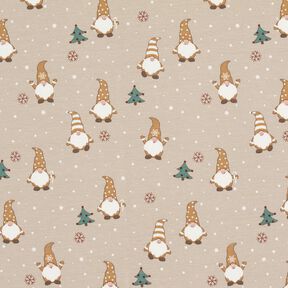 Jersey coton Lutins dans la neige – amande, 