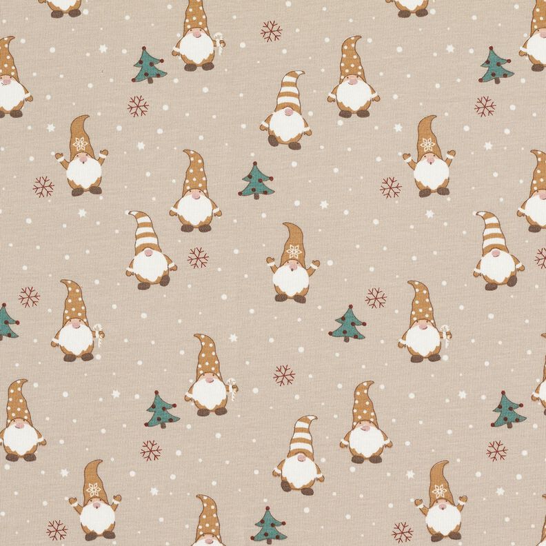 Jersey coton Lutins dans la neige – amande, image number 1