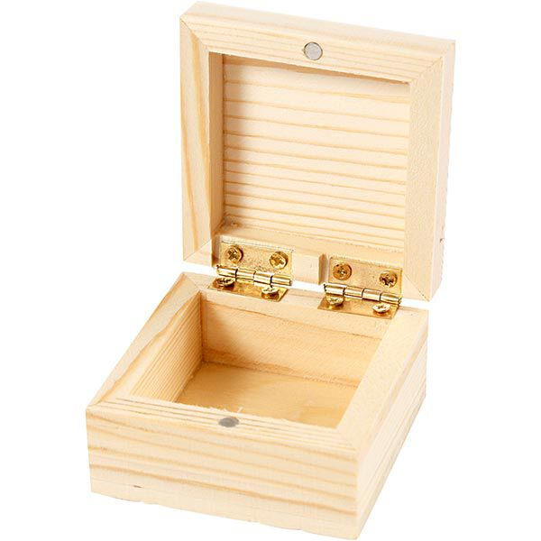 Boîte à bijoux en bois [6x6x3,5cm],  image number 2