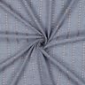 Tissu en coton Jacquard Carreaux et fleurs – bleu océan/blanc,  thumbnail number 3