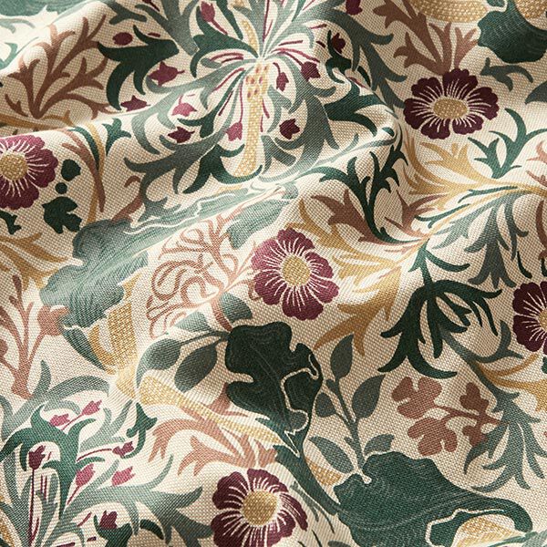 Tissu de décoration Semi-panama fleurs artistiques – nature,  image number 2