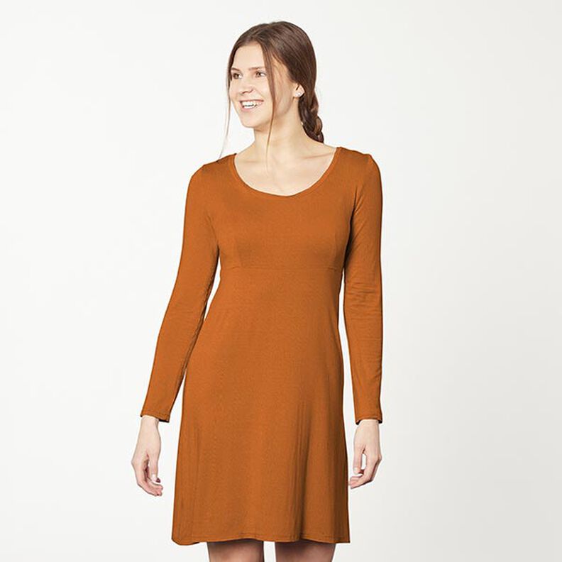 Jersey coton Medium uni – caramel,  image number 6