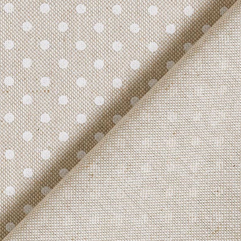 Tissu de décoration Semi-panama Points classiques – nature/blanc,  image number 4