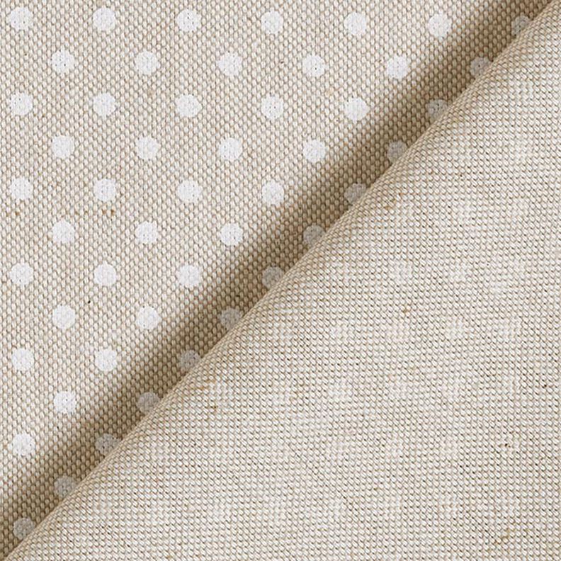 Tissu de décoration Semi-panama Points classiques – nature/blanc, image number 4