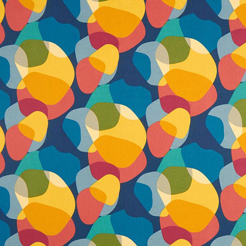 Tissu en coton Cretonne Cercles rétros,  image number 1