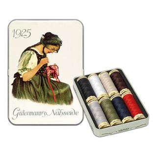Kit fils à tout coudre Nostalgicbox 1925 [ 100m | 8 Pièces | 13 x 9 x 2 cm ] | Gütermann creativ, 
