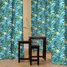 Tissu de décoration semi-panama Polinesia – bleu/vert,  thumbnail number 5