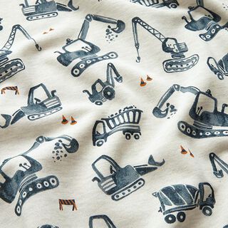 Sweatshirt gratté Véhicules de chantier | by Poppy – écru, 