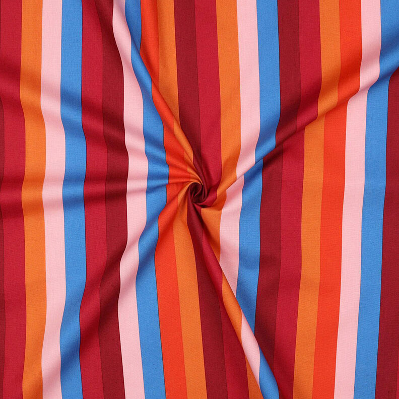 Popeline coton Summer Stripe | Nerida Hansen – rouge bordeaux,  image number 3