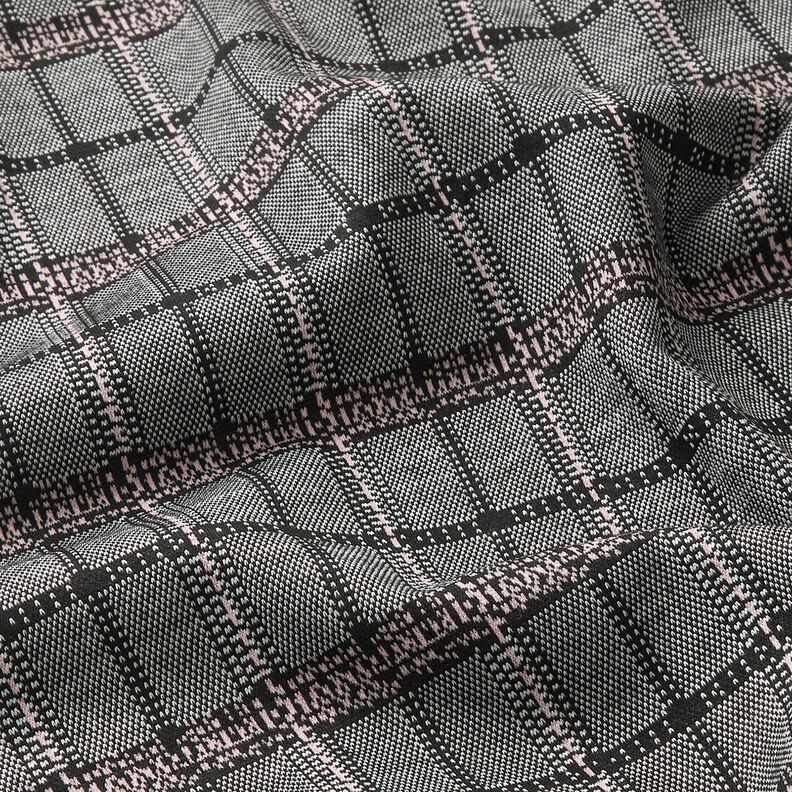 Maille jacquard à carreaux – noir/blanc, image number 2