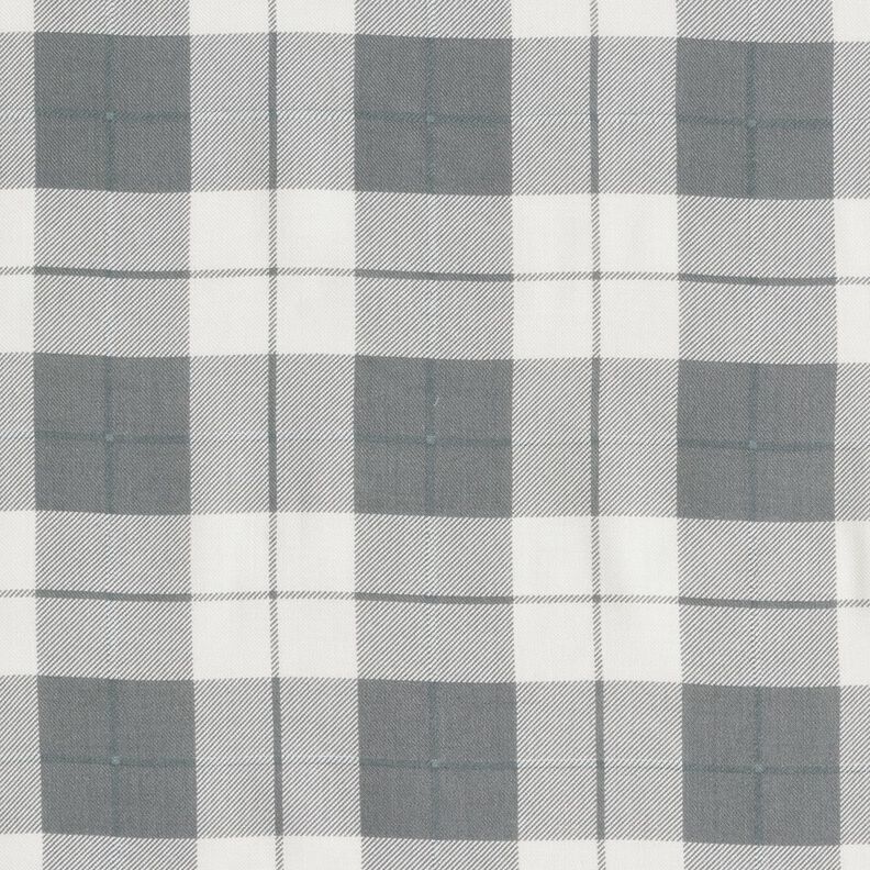 Tissu de coton fin à carreaux – gris clair/blanc,  image number 1