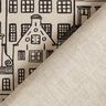 Tissu de décoration Semi-panama Maisons de ville – nature/noir,  thumbnail number 4