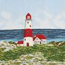 panneau décoratif Gobelin Phare – bleu clair/rouge,  thumbnail number 1