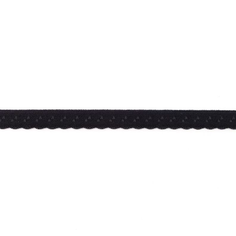 Bande à border élastique Dentelle [12 mm] – noir,  image number 1