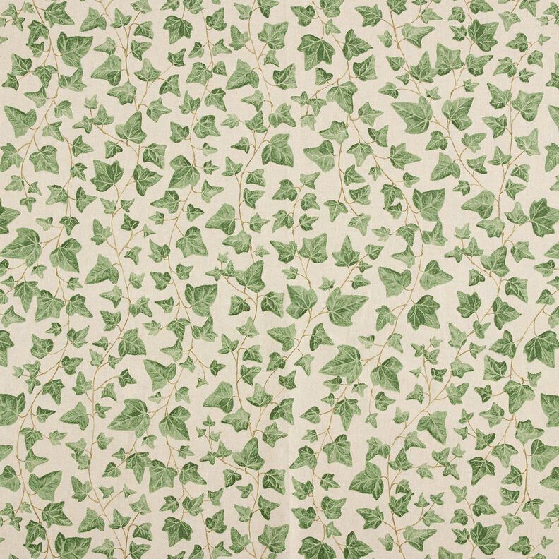 Tissu de décoration Semi-panama Lierre – nature/vert,  image number 1
