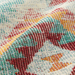Tissu de décoration Gobelin Losanges Ethno – turquoise clair/beige clair, 