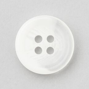 Bouton 4 trous rond [Ø 15 mm] – blanc, 