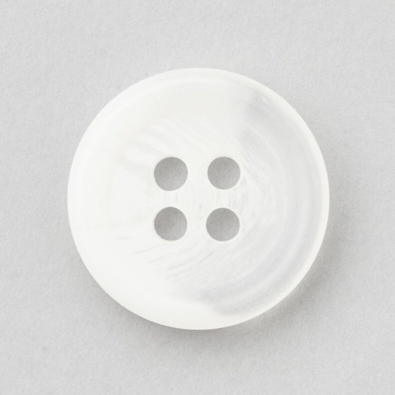Bouton 4 trous rond [Ø 15 mm] – blanc,  image number 1