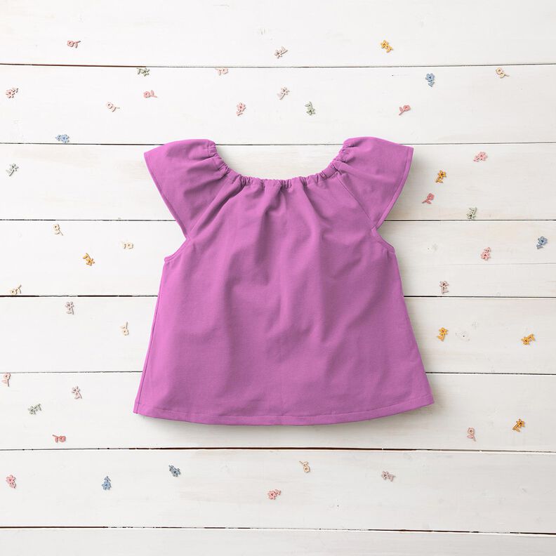 Jersey coton Medium uni – lilas rouge, image number 11