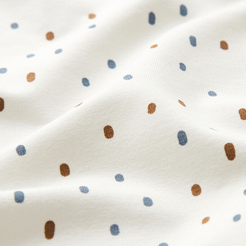 Jersey coton Gouttes de pinceau – écru, image number 2