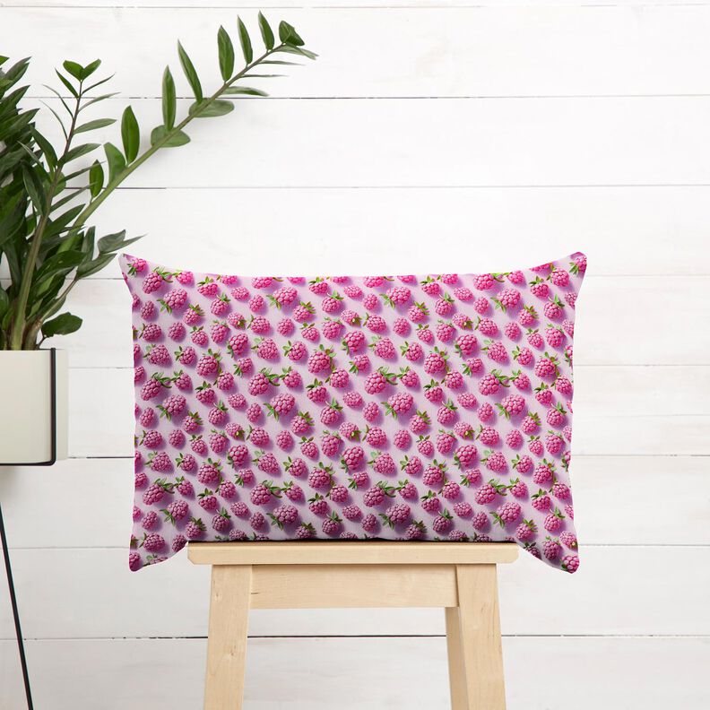 Tissu en coton Popeline framboises brillantes – violet pastel/vert pomme,  image number 6