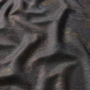 Jersey viscose Cercles colorés – gris pierre, 