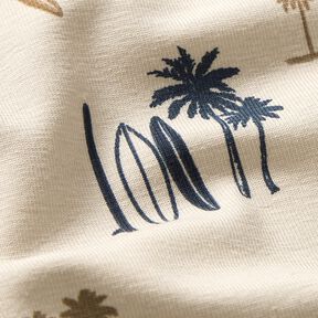 Jersey coton Sentiment d'Hawaï – taupe clair, 