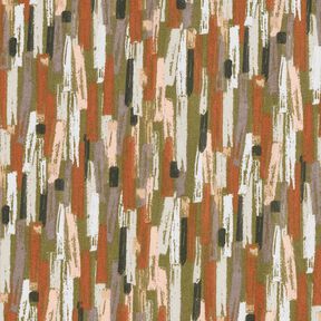 Tissu en coton Cretonne Coups de pinceau – pin/bronze, 