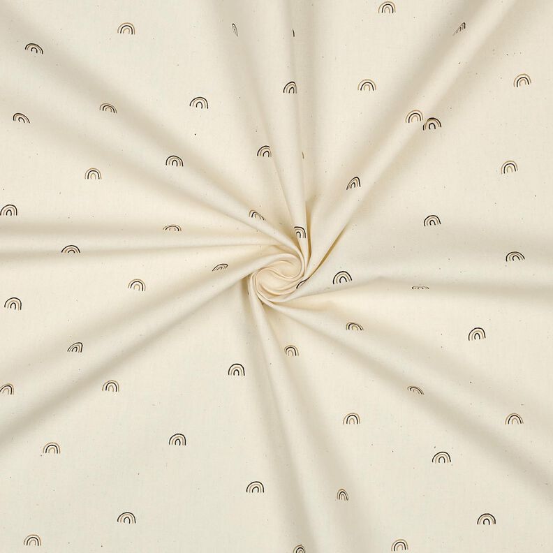GOTS Popeline coton Petits arcs-en-ciel | Poppy Fabrics – nature/brun faon, image number 3