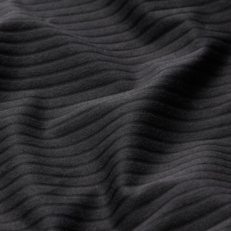 Jersey côtelé Uni – noir,  image number 3
