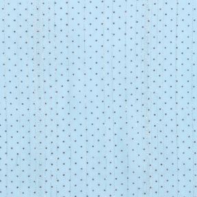 Mousseline Rayures et pois pailletés – bleu clair, 